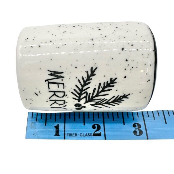 Primitives by Kathy Christmas Merry and Bright Ceramic Salt and Pepper Shakers - Picture 5 of 5